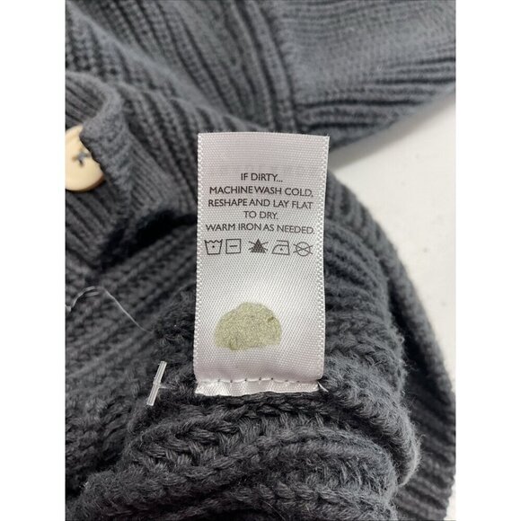 Tradlands Shelter Cardigan Grandpa Sweater dark Gray Womens XXS boxy - Picture 8 of 9